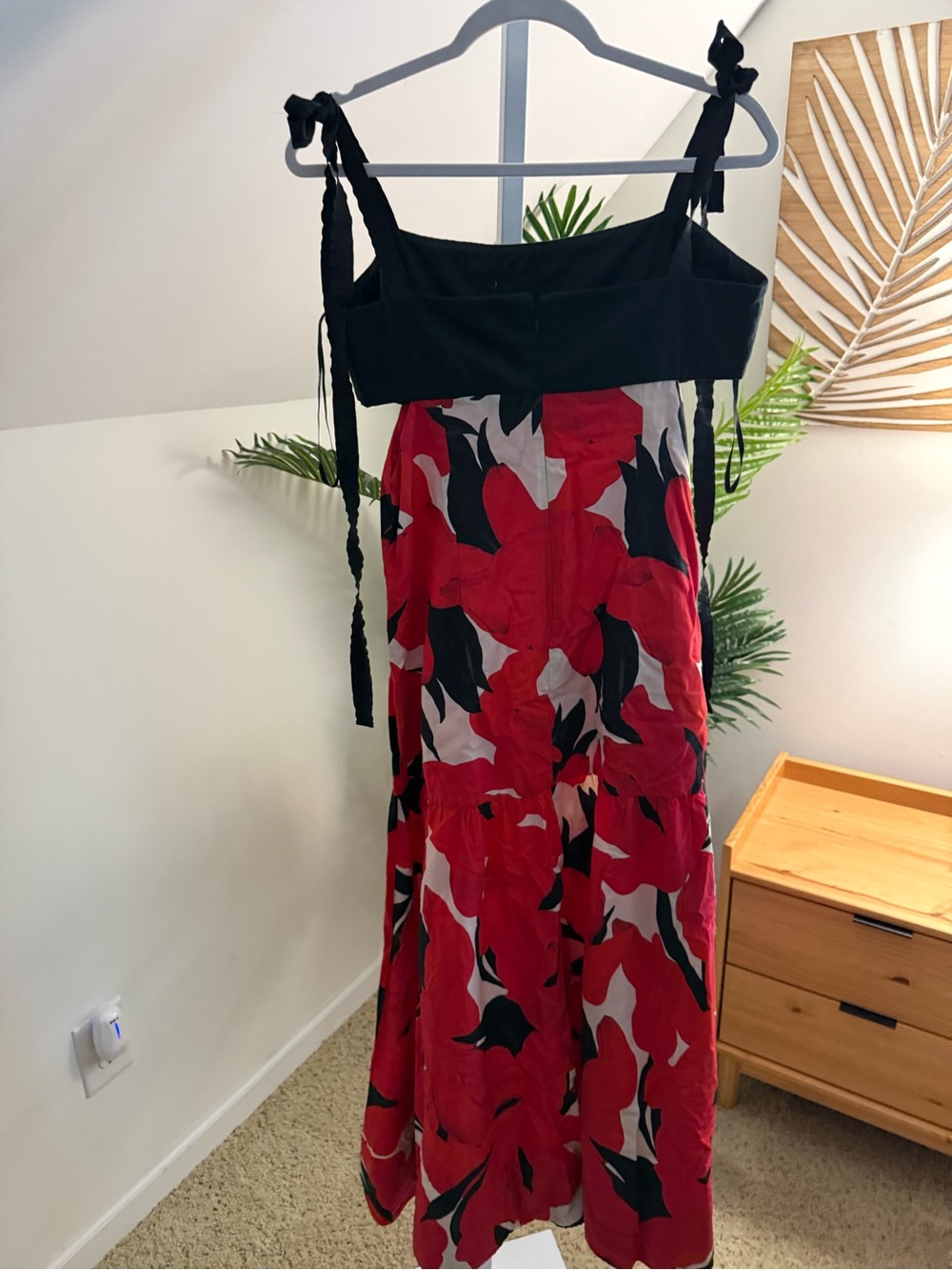 Amur Womens Selna Silk-Blend Midi Dress Red 10 - Picture 5 of 7